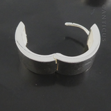 Sterling Silver Chunky Small Hoop Earrings.