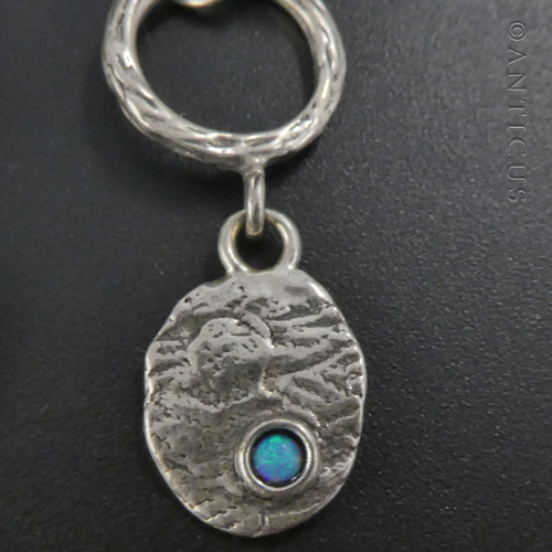 Silver Earrings with Opal.