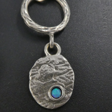 Silver Earrings with Opal.