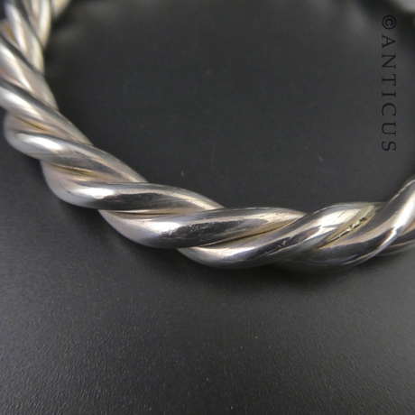 Thick Rope Twist Bangle.