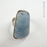 Blue Quartz and Sterling Silver Ring.