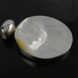 Necklace Enhancer, Silver and Mother of Pearl.