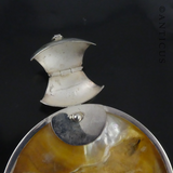 Necklace Enhancer, Silver and Mother of Pearl.