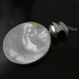 Necklace Enhancer, Silver and Mother of Pearl.