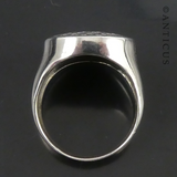 Sterling Silver Ring, Round Face