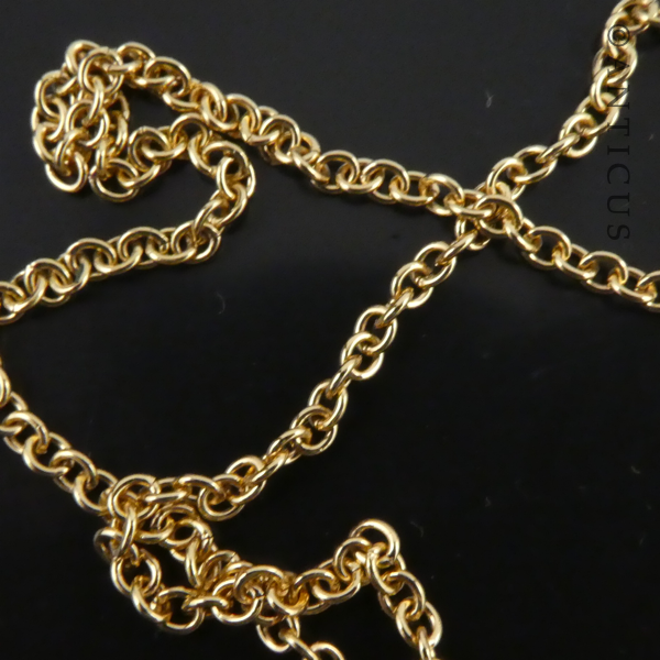 Pendant and Chain, Bronze and CZs