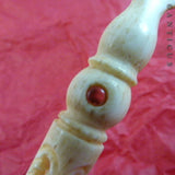 Carved Victorian Dip-Pen with Stanhope Peeps.