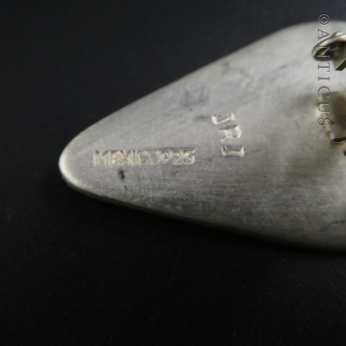 Pair of Brushed Silver Clip-on Earrings.