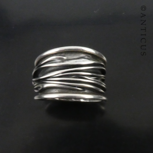 Free Form Silver "Wires" Ring.