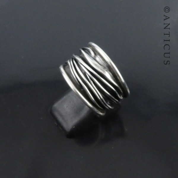 Free Form Silver "Wires" Ring.