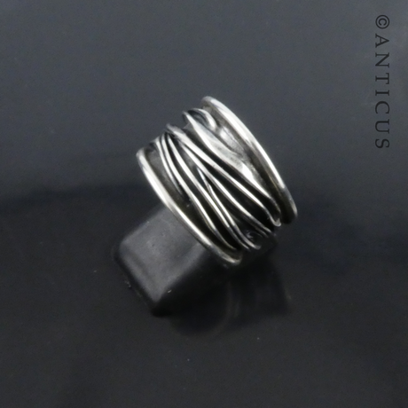 Free Form Silver "Wires" Ring.