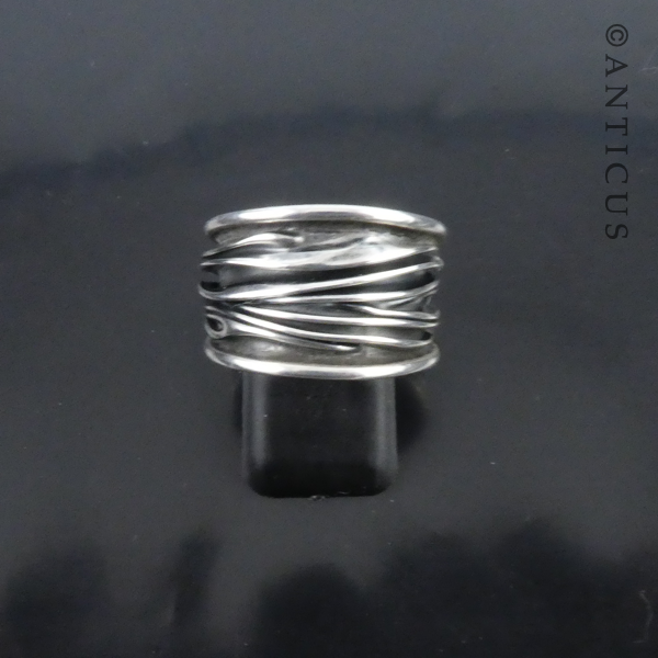 Free Form Silver "Wires" Ring.