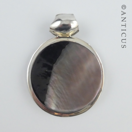 Mussel Shell and Silver Necklace Enhancer.