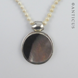 Mussel Shell and Silver Necklace Enhancer.
