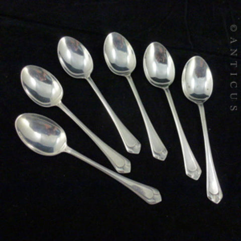 Set of Sterling Silver Spoons, Art Deco, 1932.