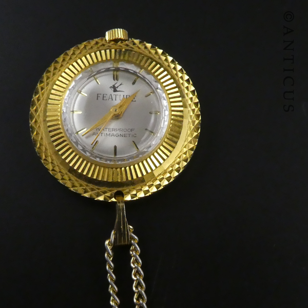 Vintage Pendant Watch on Long Chain.