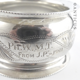 Sterling Silver Napkin Ring, 1909.