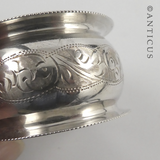 Sterling Silver Napkin Ring, 1909.