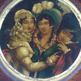 Antique Miniature Painting, Ladies in Period Costume.