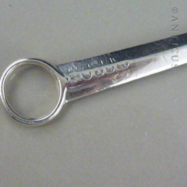 Sterling Silver Meat Skewer, London 1804.