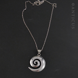 Sterling Silver Koru Pendant on Silver Chain.