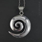 Sterling Silver Koru Pendant on Silver Chain.