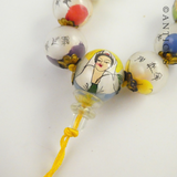 Oriental Prayer Beads, Reverse Painted.