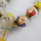 Oriental Prayer Beads, Reverse Painted.