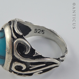 Man's Ring, Silver and Turquoise.