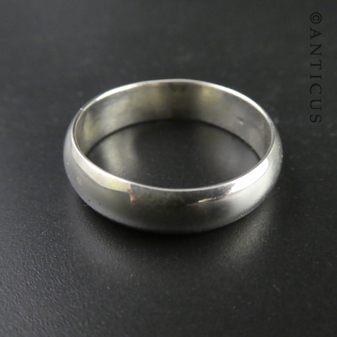 Man's Silver Band Ring.
