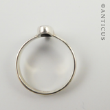Silver Ring with Black Opal.