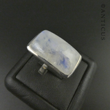 Rainbow Moonstone and Silver Ring.