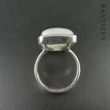 Rainbow Moonstone and Silver Ring.
