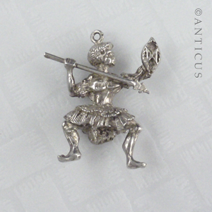 Silver Pacific Islands Warrior Charm