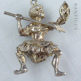 Silver Pacific Islands Warrior Charm