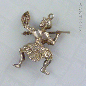 Silver Pacific Islands Warrior Charm