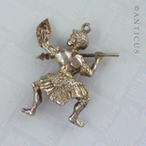 Silver Pacific Islands Warrior Charm