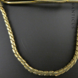Retro Gold Plated Tie Slide with Chain.