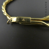 Retro Gold Plated Tie Slide with Chain.
