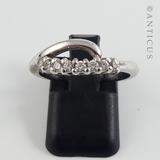 Silver Modern Ring with Zirconia.