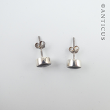 Small Silver and Paua Shell Stud Earrings.