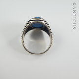 Man's Ring, Blue Sodalite and Silver.