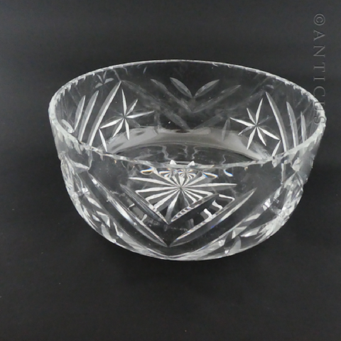 Vintage Webb Corbett Crystal Fruit or Salad Bowl.