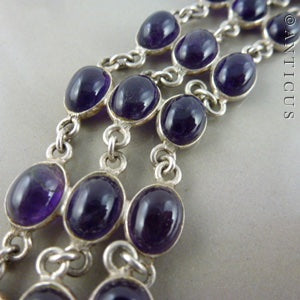 Sterling Silver and Amethyst Necklace.