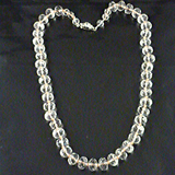 Genuine Natural Faceted Rock Crystal Necklace.