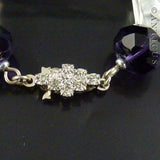 Genuine Natural Rock Crystal and Amethyst Necklace.