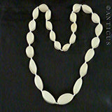 Art Deco Ivory Bead Necklace.