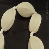Art Deco Ivory Bead Necklace.