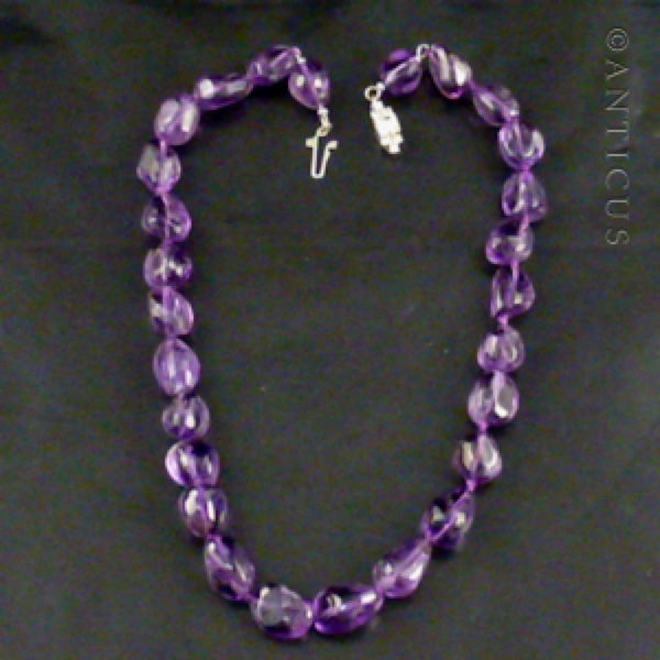 Polished Amethyst Chunks Necklace.