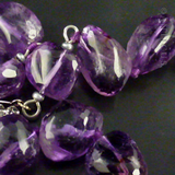 Polished Amethyst Chunks Necklace.